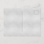 誕生日の銀色ロイヤルブルー インビテーションポストカード (裏面)