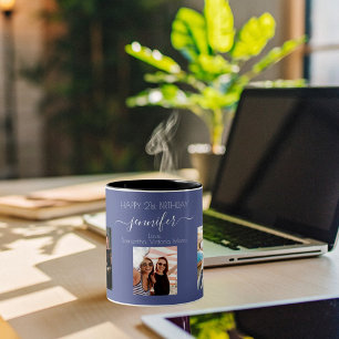 誕生日の青い写真最高のの友達の名前 マグカップ