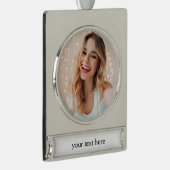 誕生日の顔 シルバープレートバナーオーナメント (右)