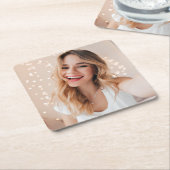 誕生日の顔 スクエアペーパーコースター (アングル)