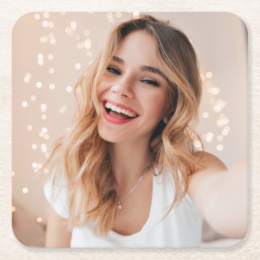 誕生日の顔 スクエアペーパーコースター (正面)