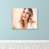 誕生日の顔 パーソナライズされた キャンバスプリント (インサイチュ (ウッドフロア))