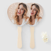 誕生日の顔 パーソナライズされた ハンドファン (正面&裏面)