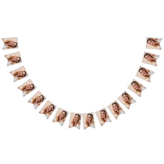 誕生日の顔 パーソナライズされた バンティングフラッグ (全)