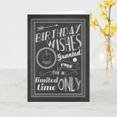 誕生日の願いは黒板カードを与えました カード (黄色い花)