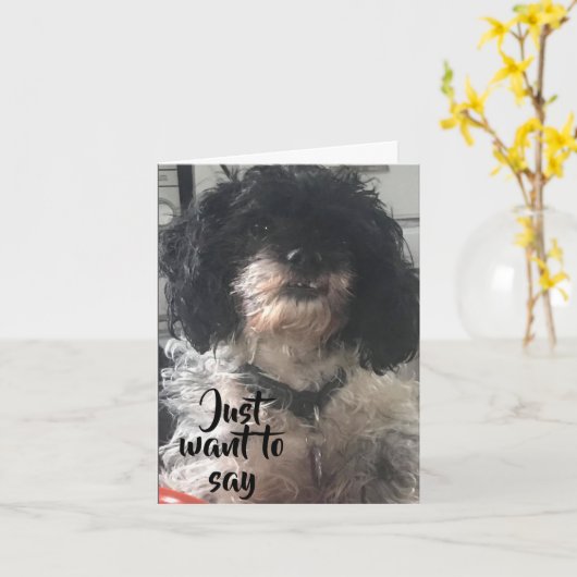 誕生日の願いはUが骨/ステーキを得ることである カード (黄色い花)