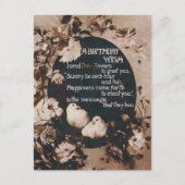 誕生日の願いを込めたドブスのヴィンテージポストカード ポストカード (正面)