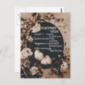 誕生日の願いを込めたドブス ヴィンテージ ポストカード (正面/裏面)