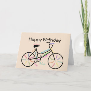誕生日の願いバイク、サイクリングサイクリング カード