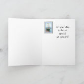 誕生日の願い男らし,魚釣りボート カード (内部)