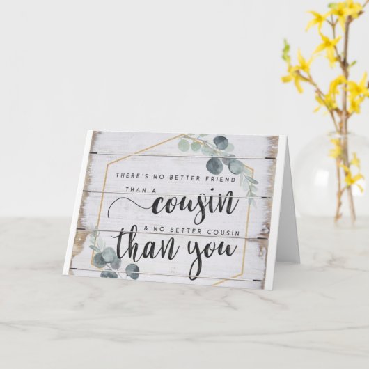 誕生日の願い「いとこさん」最高のと「友人」 カード (黄色い花)