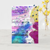 誕生日の願い カード (黄色い花)