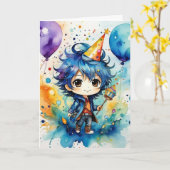 誕生日の願い カード (黄色い花)