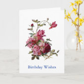 誕生日の願い カード (黄色い花)