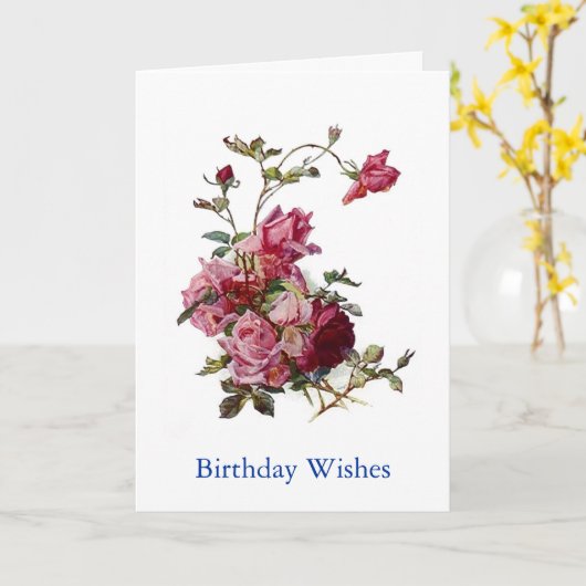 誕生日の願い カード (黄色い花)