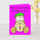 誕生日の願い カード (黄色い花)