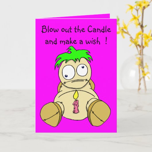 誕生日の願い カード (黄色い花)