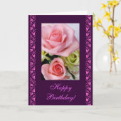 誕生日の願い カード (黄色い花)