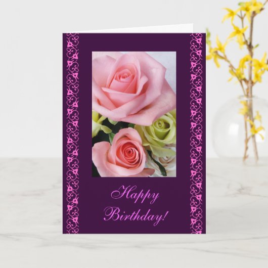 誕生日の願い カード (黄色い花)