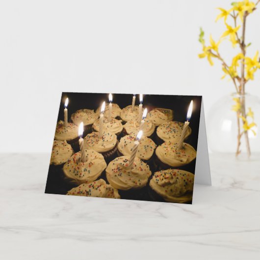 誕生日の願い カード (黄色い花)