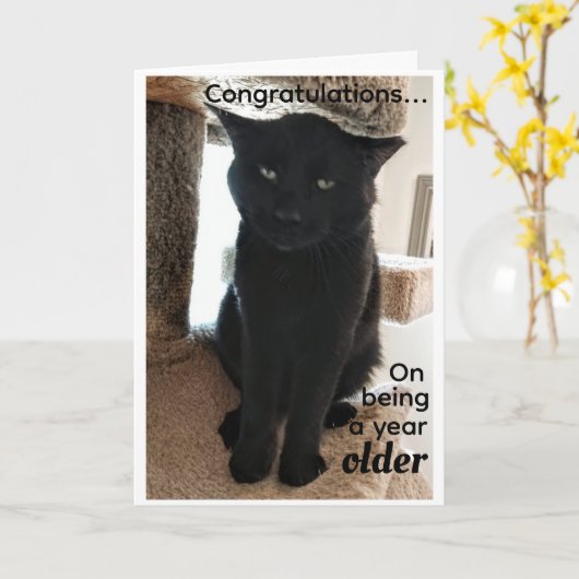 誕生日の願い カード (黄色い花)