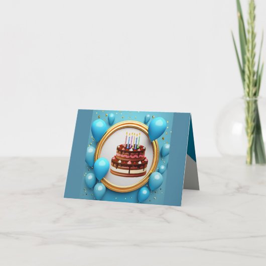 誕生日の願い サンキューカード (正面)