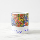 誕生日の願い! テキサス州の野生の花のマグ コーヒーマグカップ (中央)