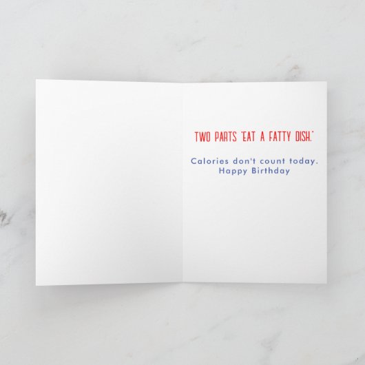 誕生日の食事を探しています カード (内部)