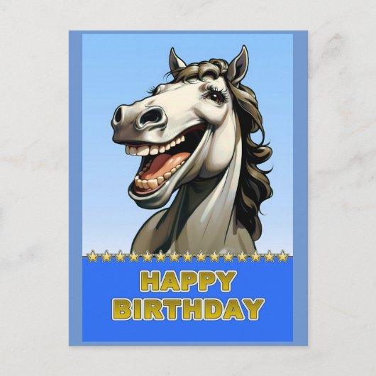 誕生日の馬 ポストカード (正面)