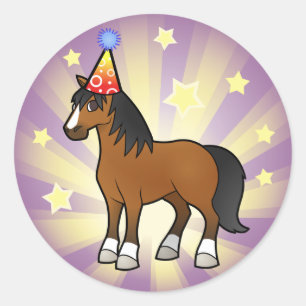 誕生日の馬 ラウンドシール