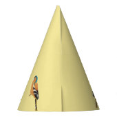 誕生日の鳥の芸術のズアオアトリ パーティーハット (裏面)