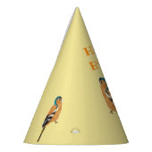 誕生日の鳥の芸術のズアオアトリ パーティーハット (左)