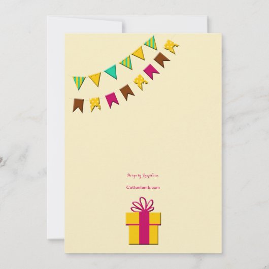 誕生日の鳥カード カード (裏面)