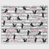 誕生日の黒猫の楽譜 ラッピングペーパー (フラット)