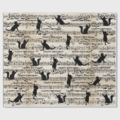 誕生日の黒猫の楽譜 ラッピングペーパー (フラット)