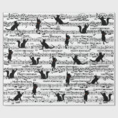 誕生日の黒猫の楽譜 ラッピングペーパー (フラット)