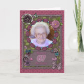 誕生日の67枚目のフォトカード カード (正面)