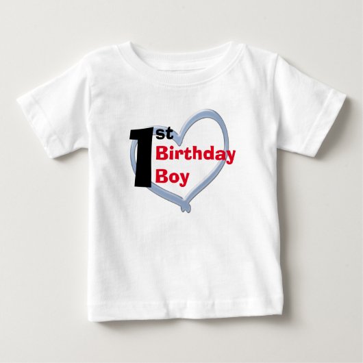 誕生日のBoy Shirt (1st) ベビーTシャツ (正面)