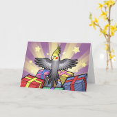誕生日のCockatiel カード (黄色い花)