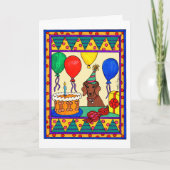 誕生日のDACHSUND カード (正面)