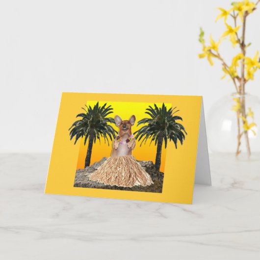 誕生日のLeisカード カード (黄色い花)