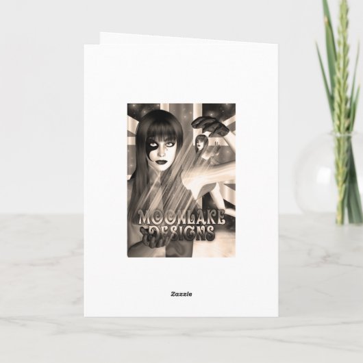 誕生日のSteampunk Mooniesのかわいこちゃんパイ カード (裏面)