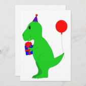 誕生日のT-レックス 招待状 (正面/裏面)