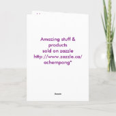 誕生日のZazzleで販売されるすばらしい物プロダクト カード (裏面)