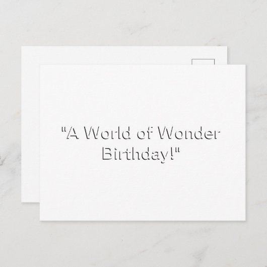 誕生日はがき疑問に思の世界 ポストカード (正面/裏面)