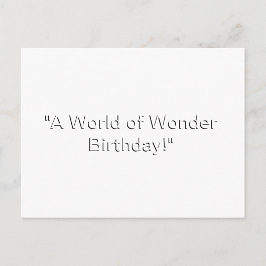 誕生日はがき疑問に思の世界 ポストカード (正面)