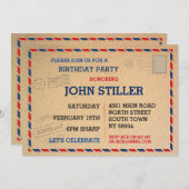 誕生日はがき郵便招待状郵便 招待状 (正面/裏面)