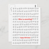 誕生日はがき、ハッピーバースデー。グリーティングカード ポストカード (正面/裏面)