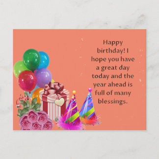 誕生日はがき ポストカード