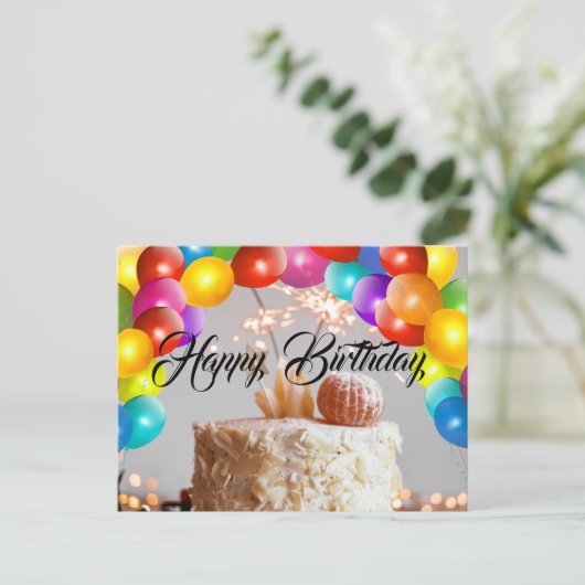 誕生日はがき ポストカード (スタンド正面)